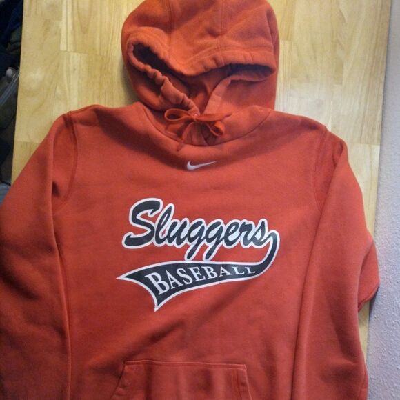 Vintage Nike Center Swoosh Baseball Sluggers Hoodie Sweatshirt - Picture 2 of 9